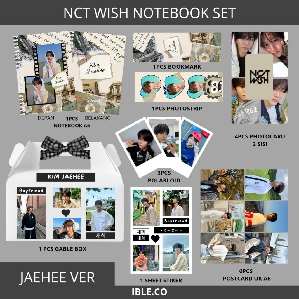 Iblee - Kpop Notebook Set Nct Wish/ Notebook A6 Polos Kpop Nct Wish / Buku Tulis Mini Kpop Nct Wish