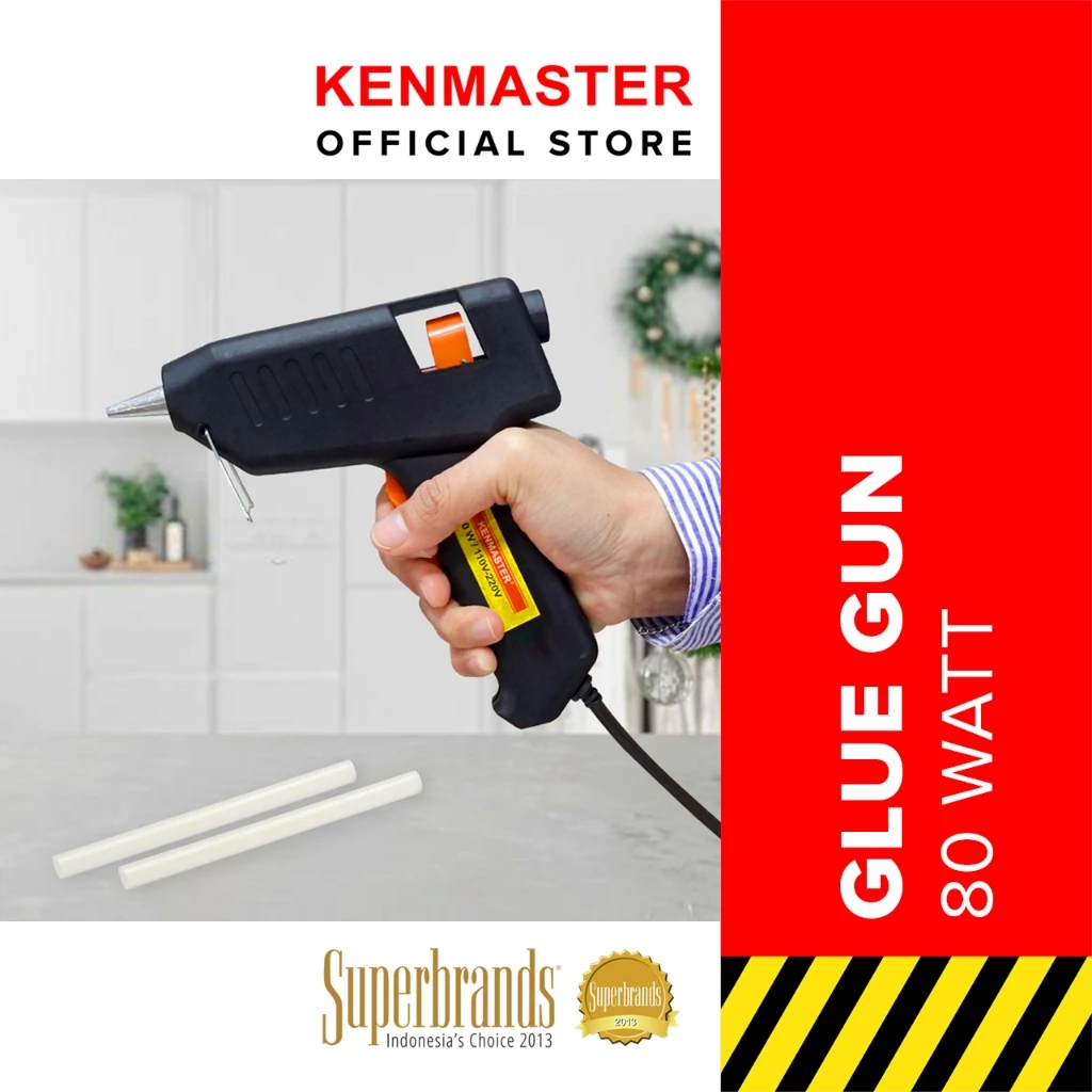Kenmaster Glue Gun 80 Watt - Alat Lem Tembak Kenmaster Glue Gun Besar 80W