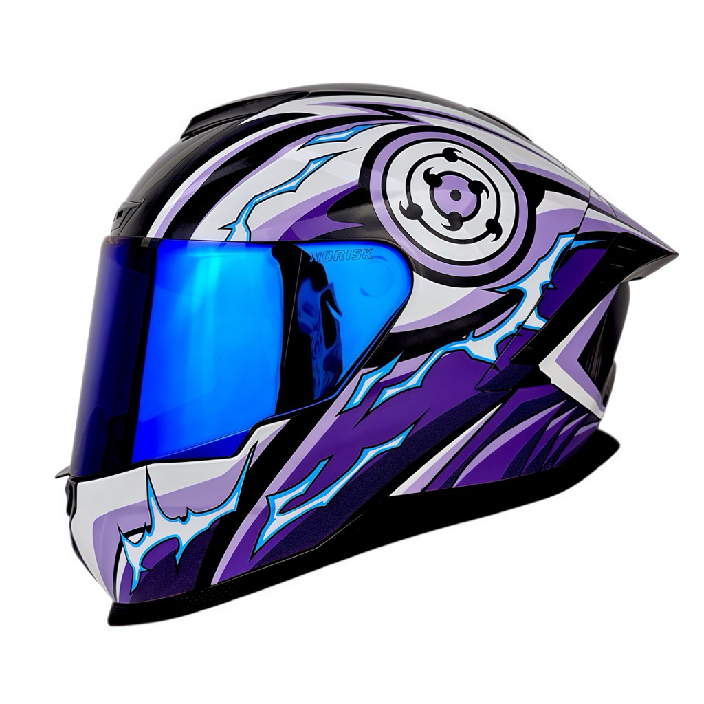 Helm VRC Full Face Motif Sasuke Visor Iridium Blue Original Terbaru SNI Sporty