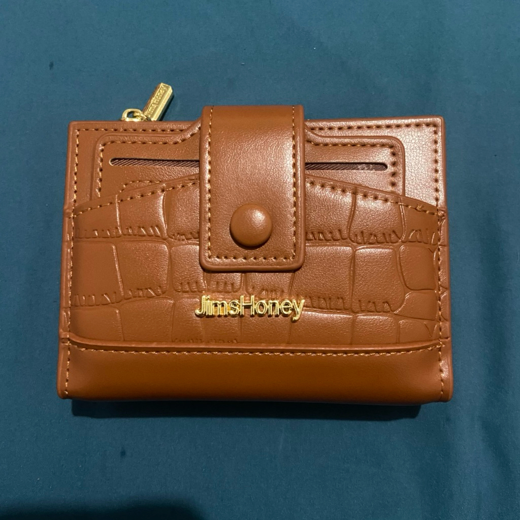 NEW - Jims Honey - dompet lipat mini wanita simple little agnes cewek warna caramel kecil