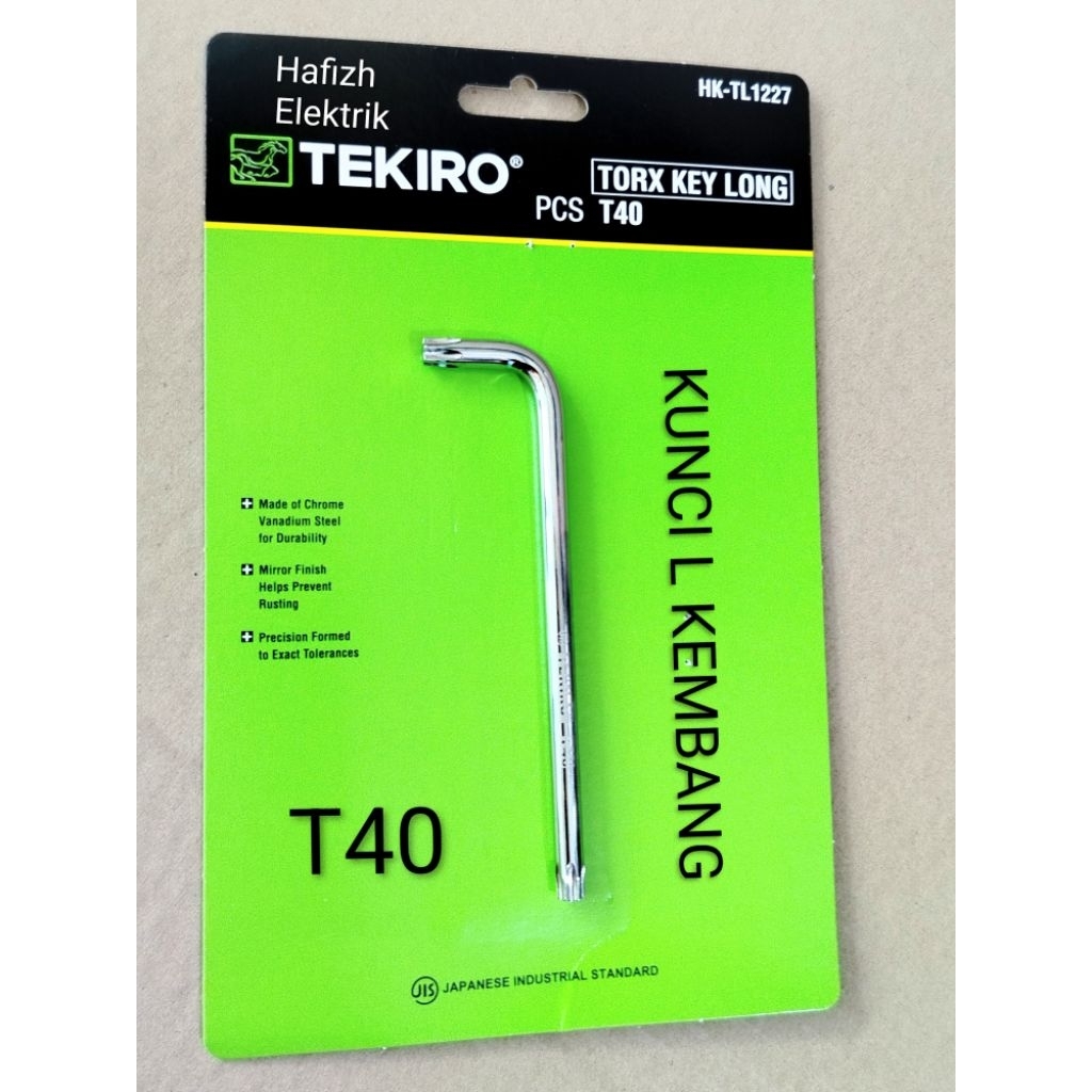Kunci L Kembang TEKIRO T40 Panjang | Kunci L Bintang Stainless Steel