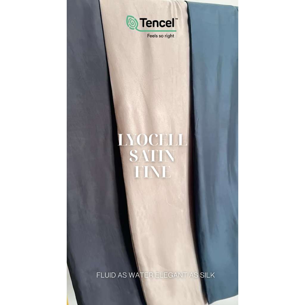 Lyocell Satin Fine By Tencel Bahan Mukena, piyama premium, lingerie, kamisol, slip dress
