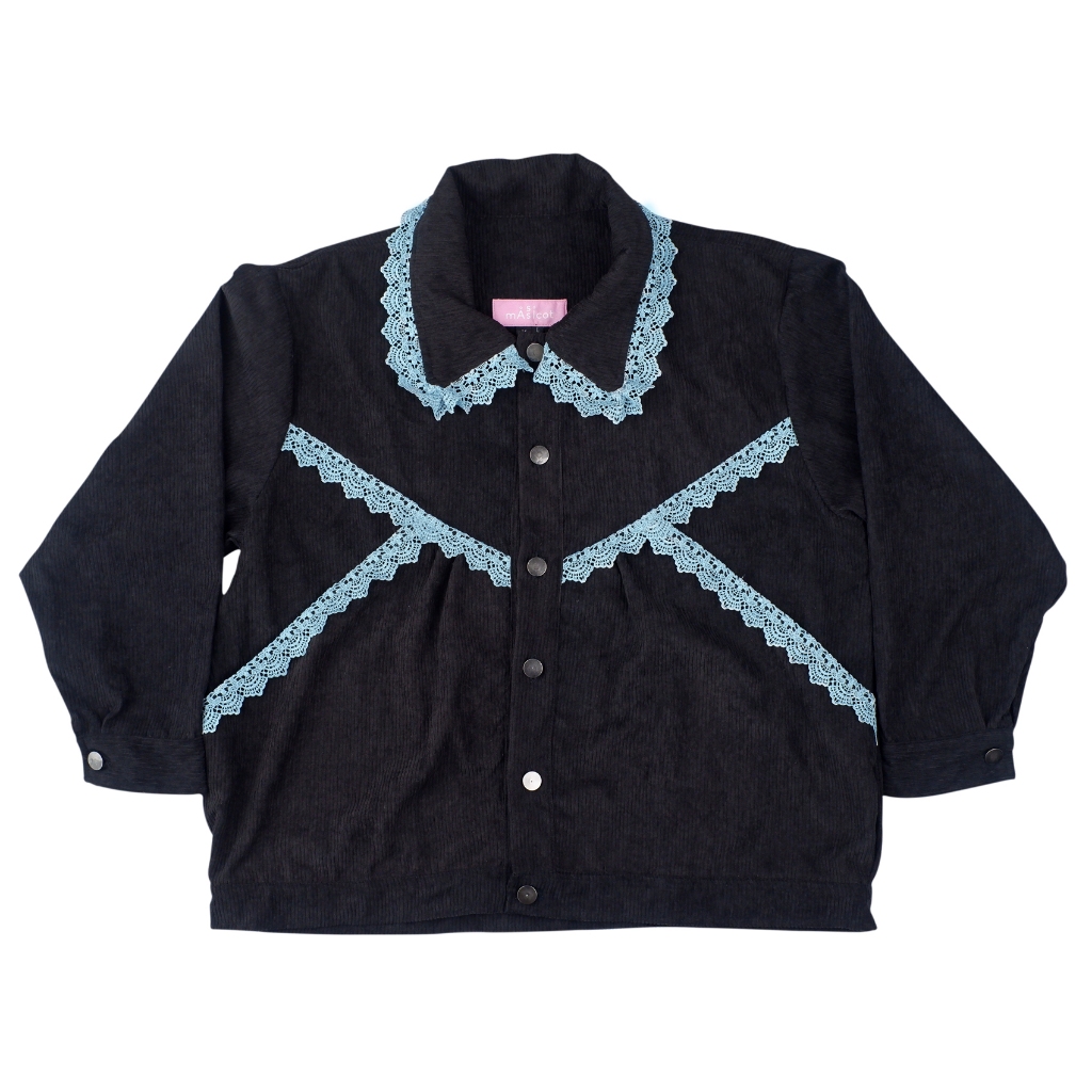 Outer Corduroy | Outer Kemeja Jaket Corduroy - Massicot - Blue Vine Outer