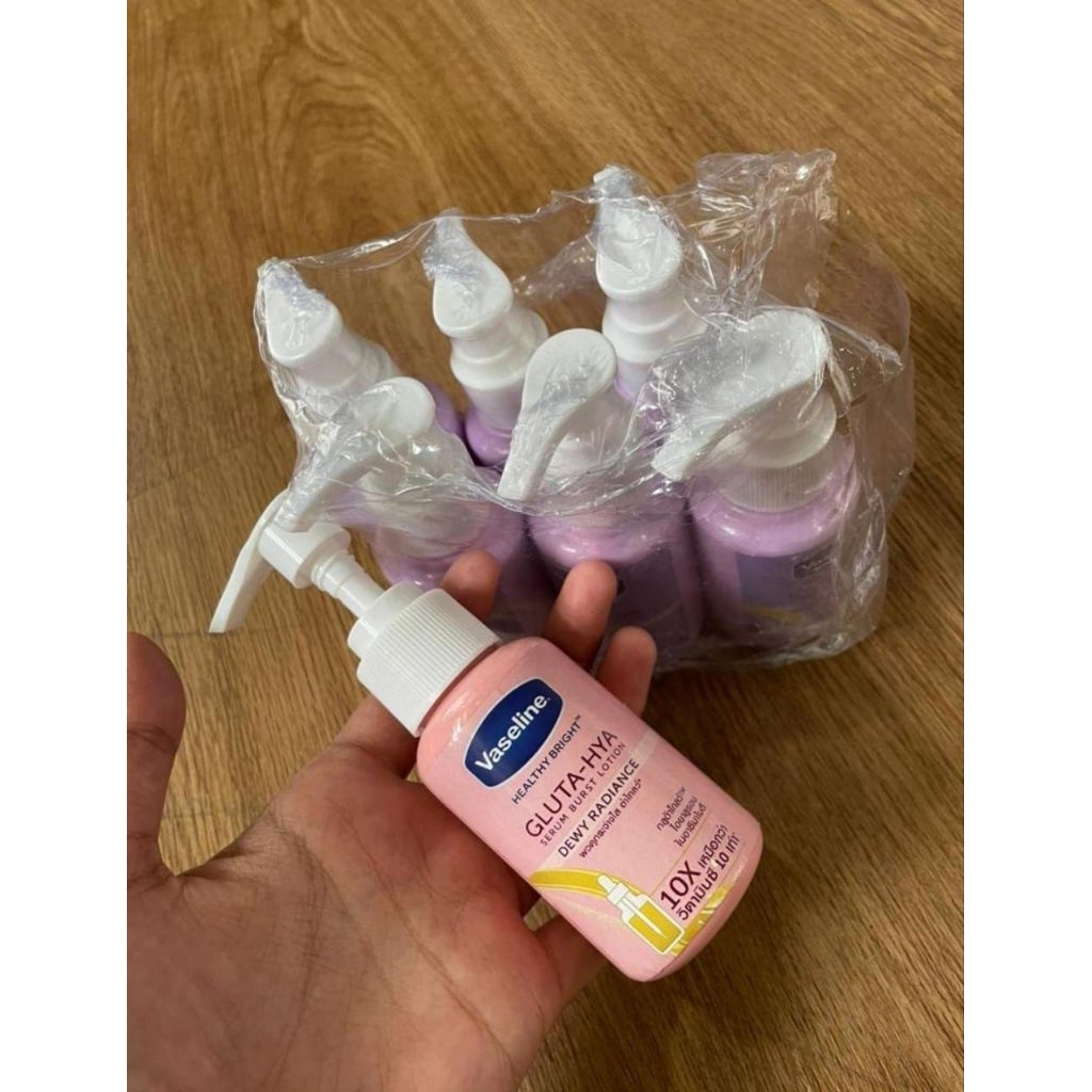 [PRE-ORDER] Vaseline Healthy Bright Gluta Hya Body Lotion Serum Ori Thailand Pump 70ml