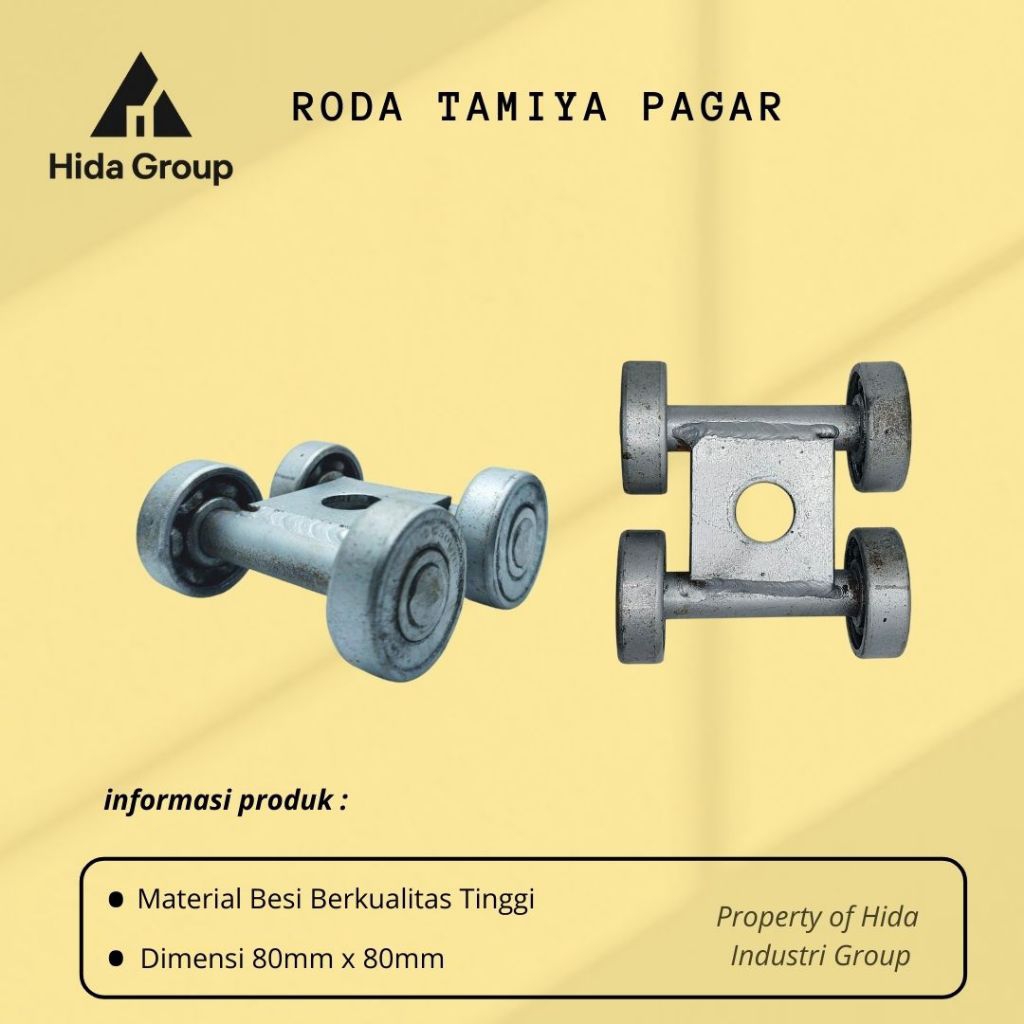 Roda Pagar Tamiya - Tamiya Polos - Roda Gantung | Aksesoris Pintu Pagar Besi