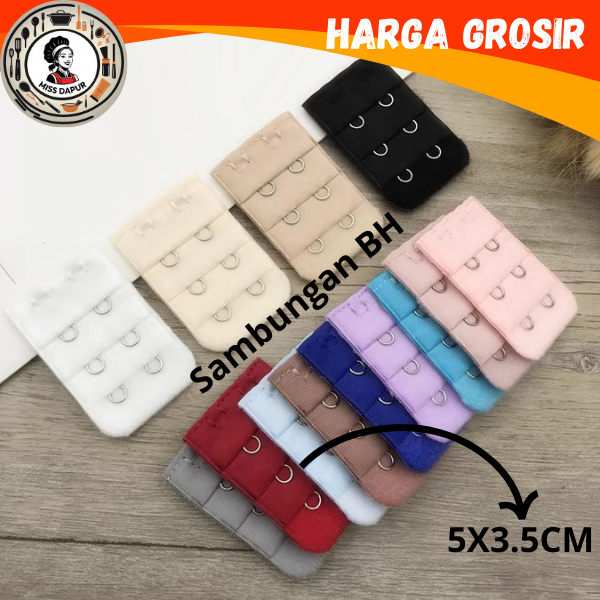 MS AKSESORIS SAMBUNGAN PENYAMBUNG PENGAIT TALI BH BRA EXTENSION KAIT 2 ISI 5 PCS
