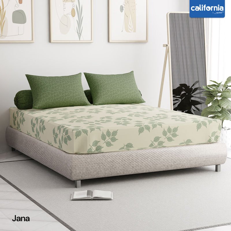 CALIFORNIA Sprei King Fitted Bantal 4 180x200