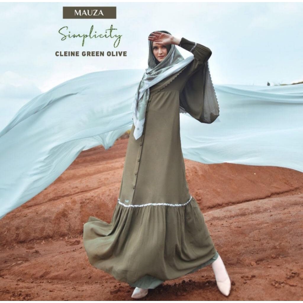 Gamis Mauza Syari | Dress Cleine Navy By Mauza Syari