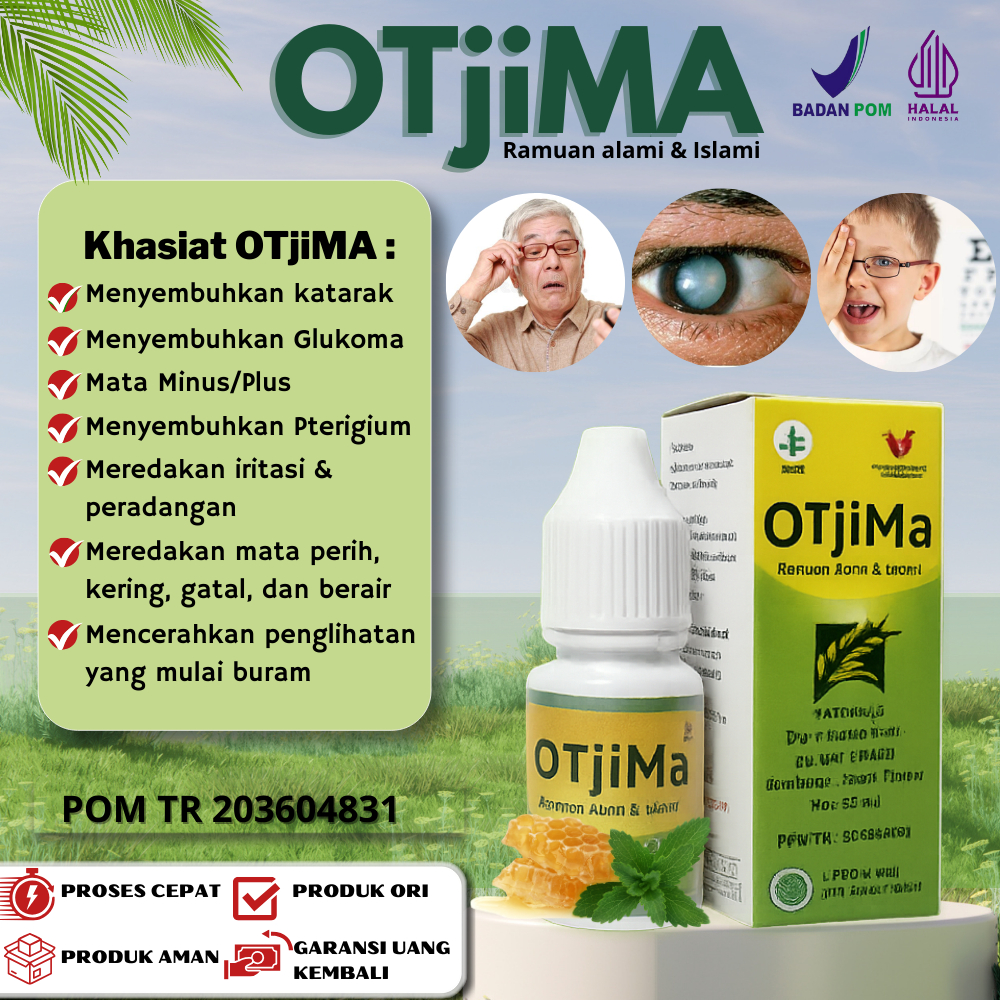 Tetes Mata OTJIMA Original Naturaid Herbal – 10ml Obat Mata BPOM Aman untuk Minus, Katarak, Glaukoma