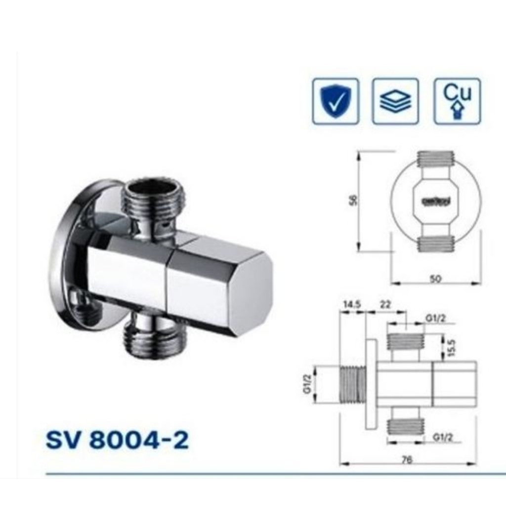 Stop valve 2 out Dekkson SV 8004-2 GM