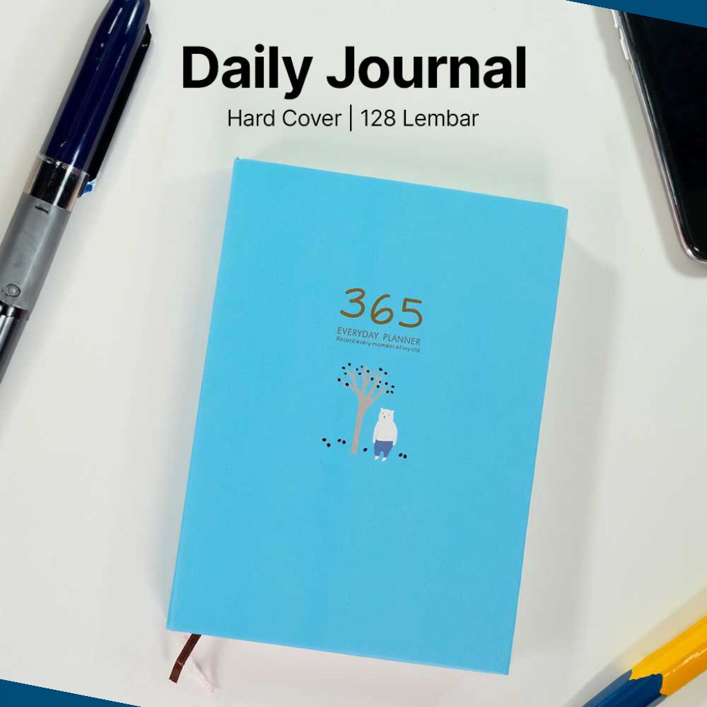 buku diary aesthetic daily journal hard cover catatan jurnal
