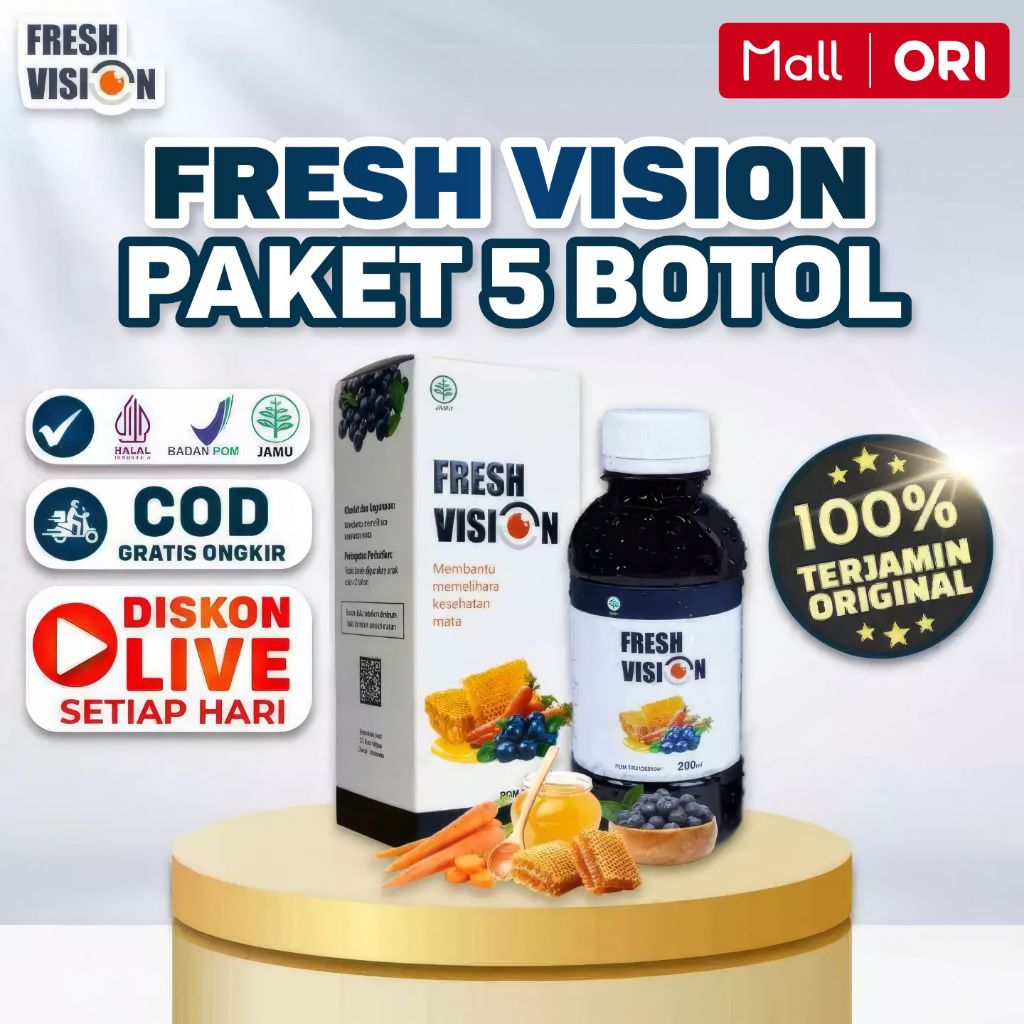 Paket 5 Box Fresh Vision Vitamin Mata Herbal