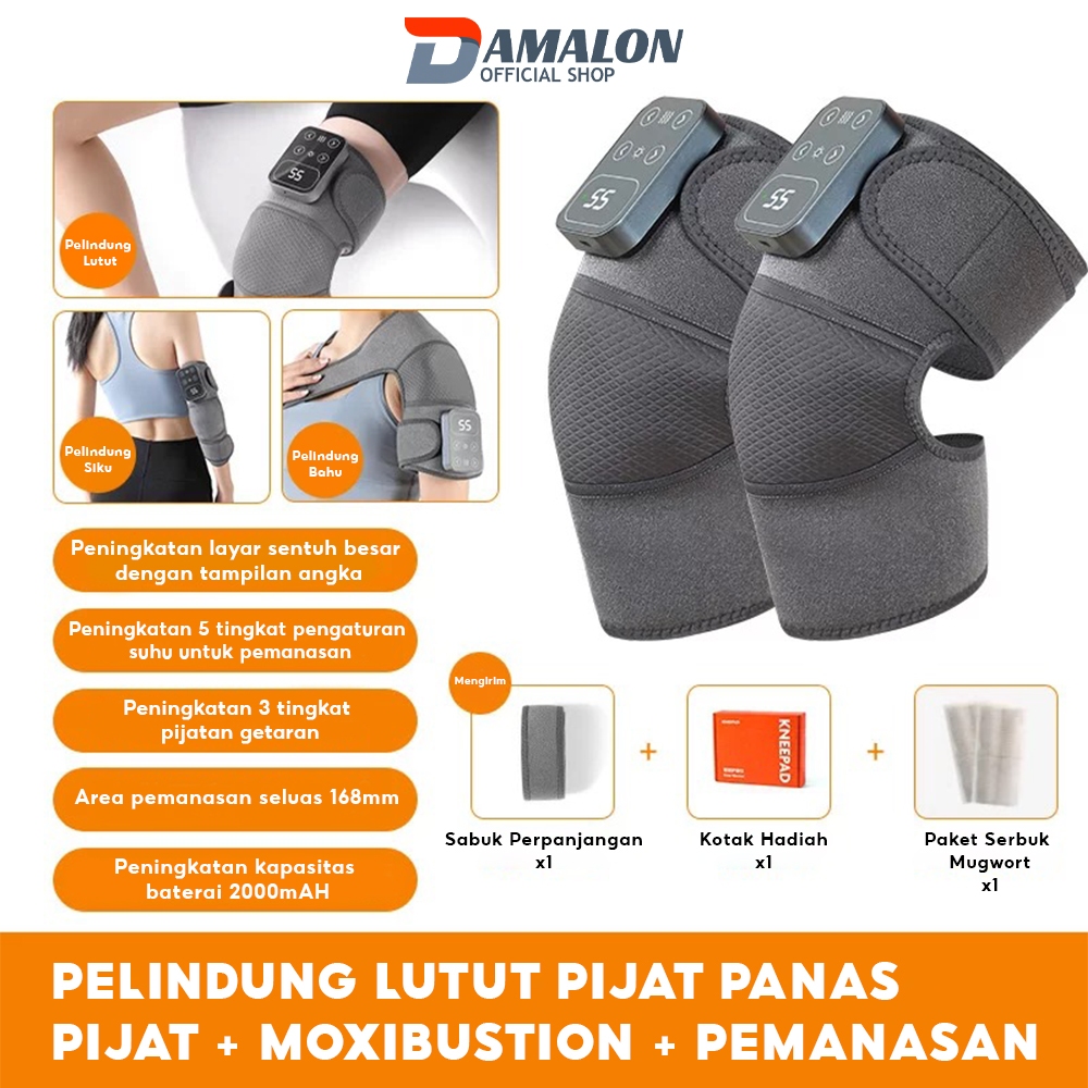 DAMALON Garansi 12 bulan (2PC) Pelindung Lutut Pemanas Pintar/Pemijat Lutut/Penyangga Lutut dengan P