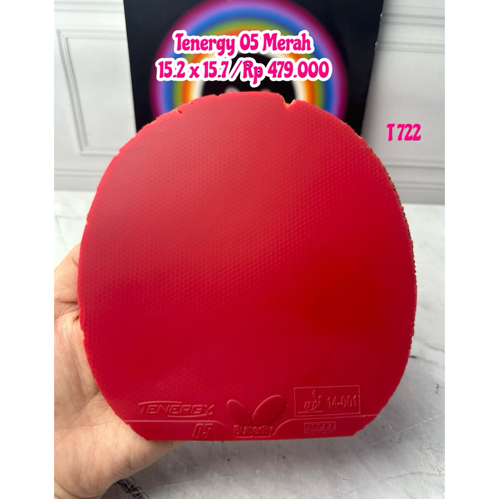 second karet bet bat butterfly tenergy 05 Merah original market japan