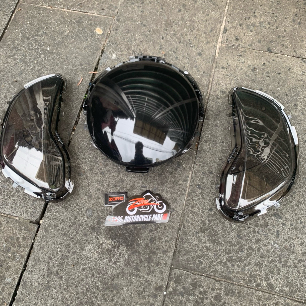 paket Mika stop belakang+mika sen sein depan motor scoopy new 2020-2024 smoke riben zoro import