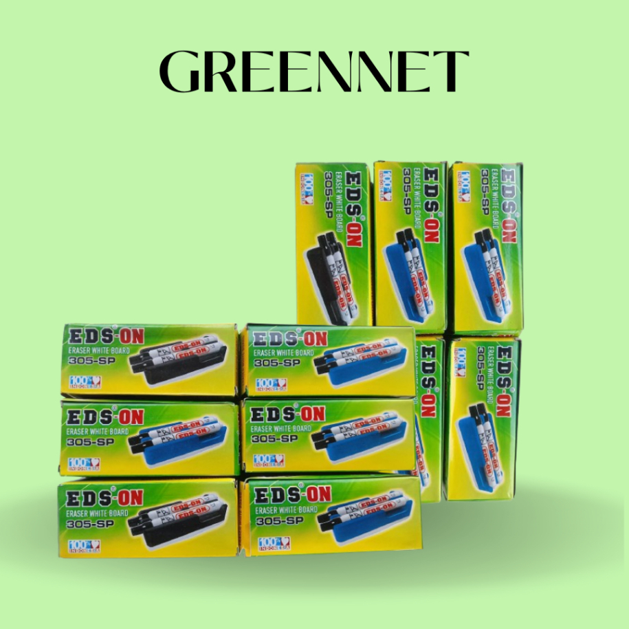 (1 PACK) PENGHAPUS PAPAN TULIS EDS ON 305 SP ISI 12 PCS