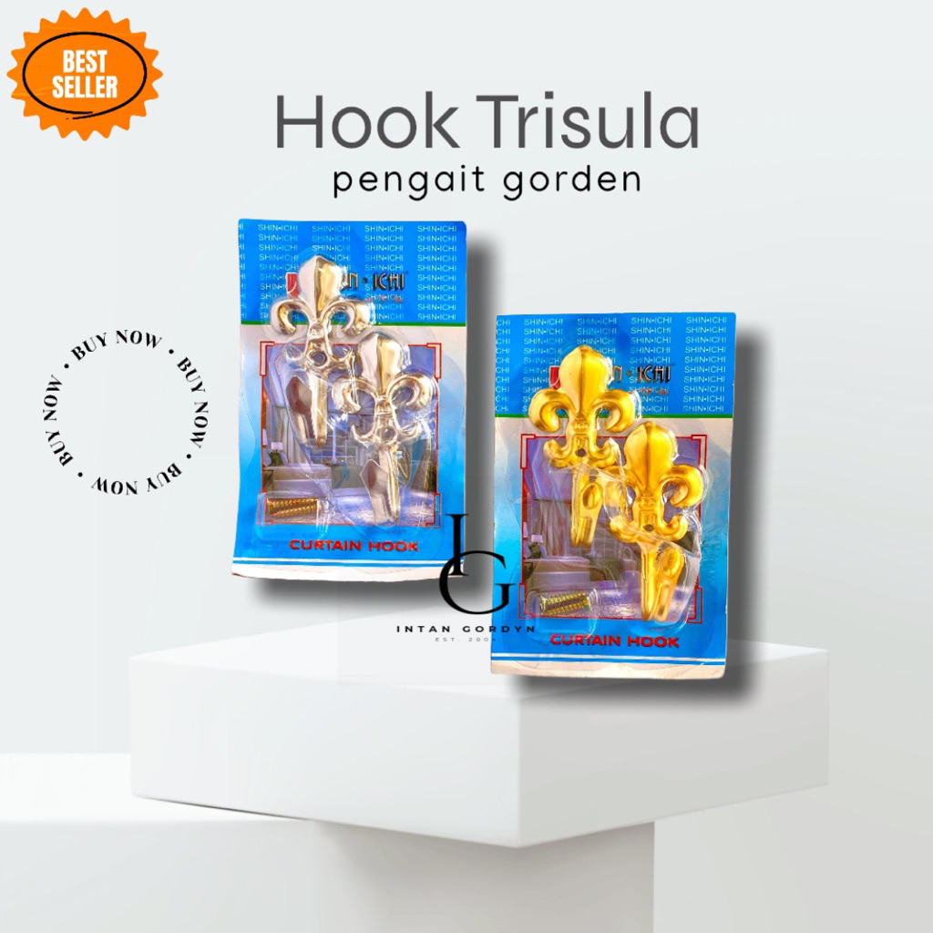1 set(2 pcs) Hook Gorden Terisula/Hook Gorden Aesthetic/Hook Gorden Minimalis/Hook Gorden Tempel Din