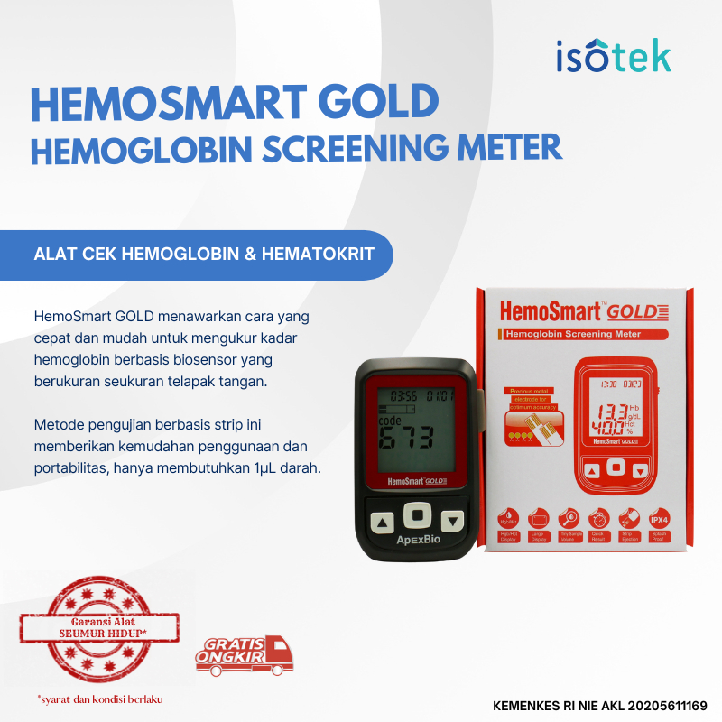HEMOSMART GOLD Hemoglobin Screening Meter