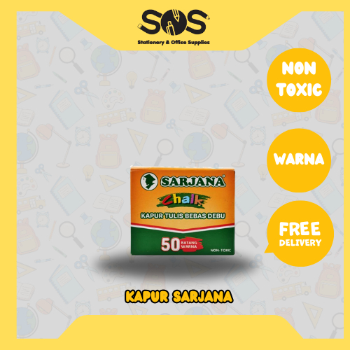 Kapur Tulis SARJANA WARNA 1 Box