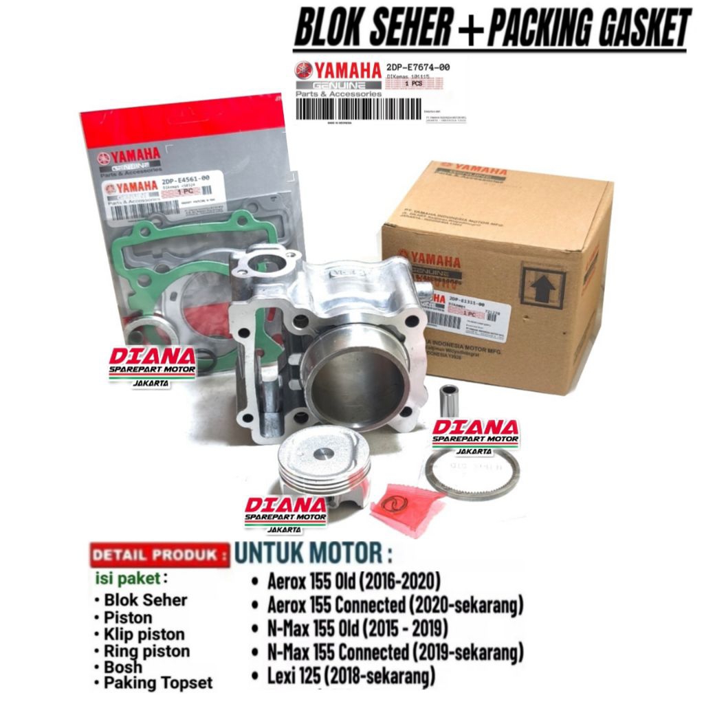 Blok Seher isi Komplit Nmax ( 2015-2019) Aerox 155 Lexi 125 2DP