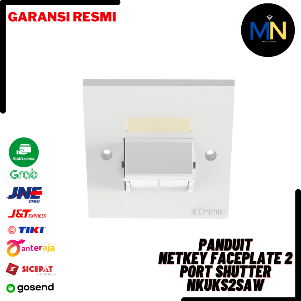 Panduit NETKEY Faceplate 2 Port Shutter NKUKS2SAW
