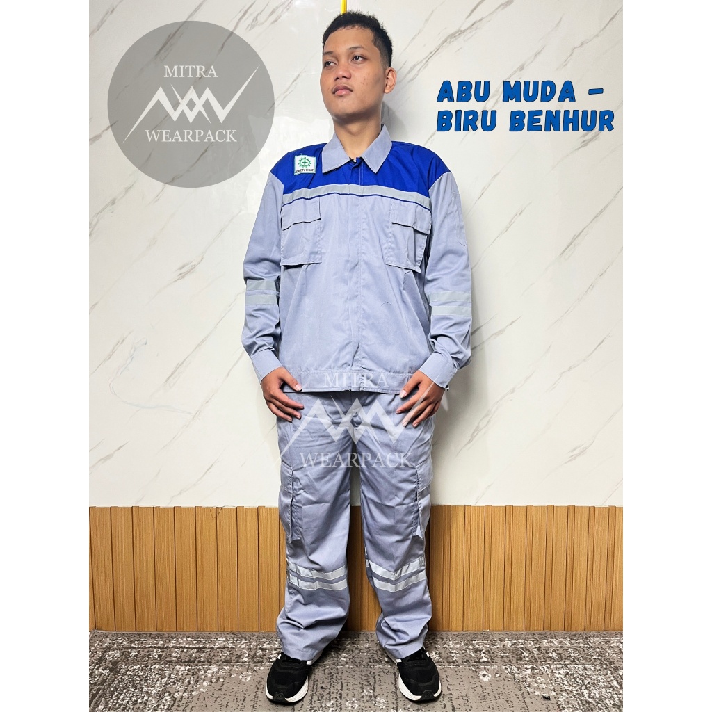 Wearpack Safety Set || Abu Muda - Biru Benhur