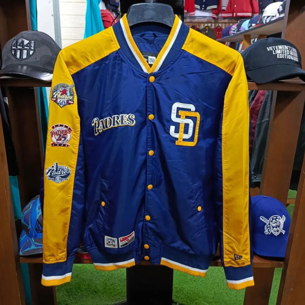 jaket varsity NEW ERA baseball size L casual bagus ORIGINAL