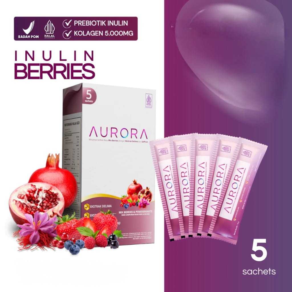Aurora Saffron Collagen Inulin Berries 5 Sachets