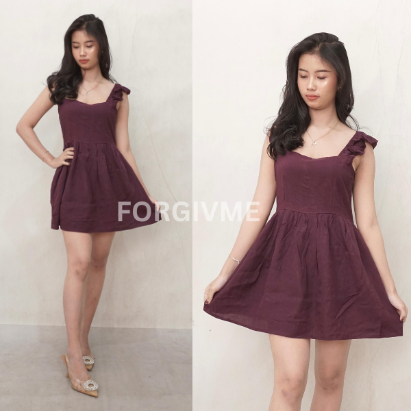 hot product mini dress wanita korean look sexy motif bunga elegan dress mini party