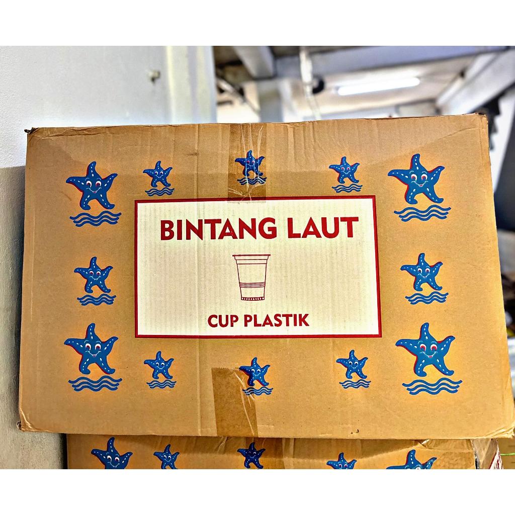 GELAS POP ICE/GELAS BUBBLE/GELAS OZ/GELAS PLASTIK BINTANG LAUT UK 10 11 12 14 16 OZ ISI 40 SLOP 200