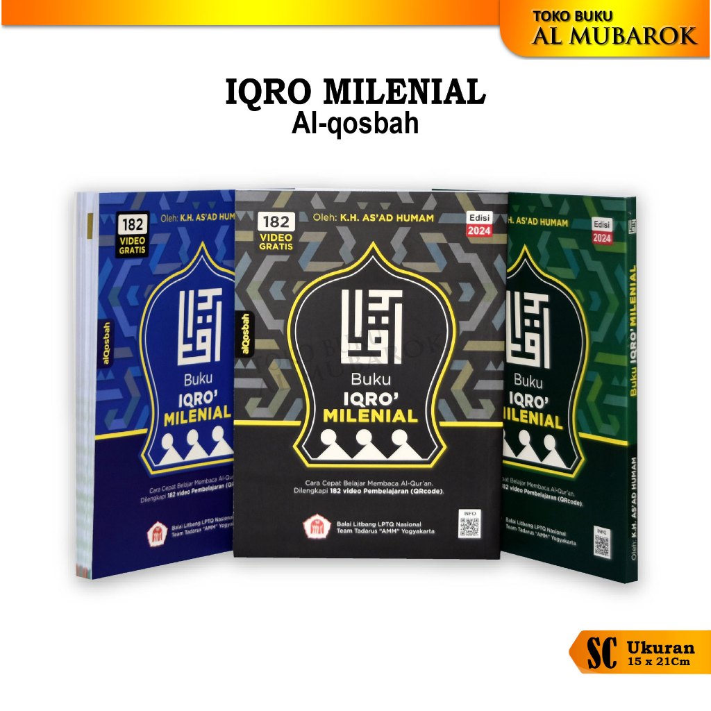 Buku Iqro Jilid 1 Sampai 6 dengan Juz Amma Cara Cepat Baca Al Quran - iqra milenial jilid 1 6, iqro 