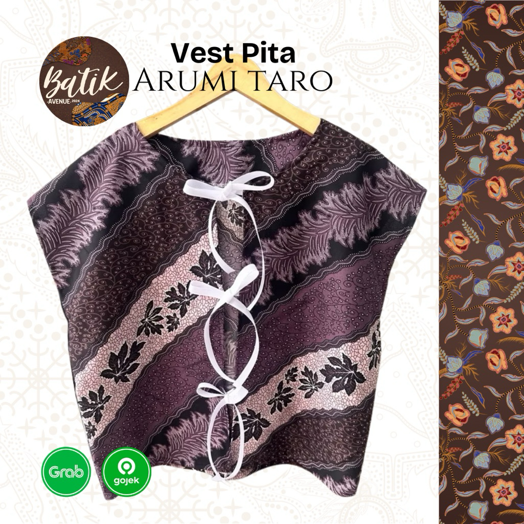 Vest Batik Pita - Arumi Taro/ Vest Batik / Vest Batik Viral / Vest Formal / Baju Kondangan / Vest Ke