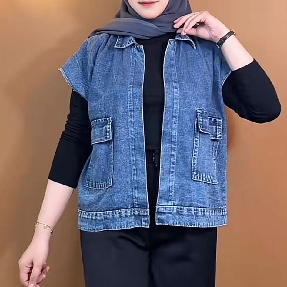 VEST JEANS JUMBO / ROMPI JACKET OVERSIZE JEANS / LISA OUTER JEANS / CASSANDRA JACKET ROMPI OVERSIZE