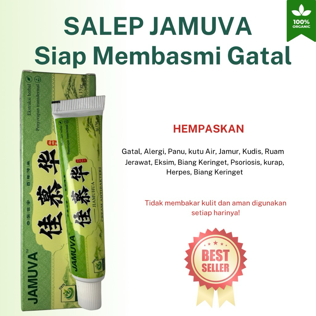 JAMUVA Salep Gatal kulit Ampuh Salep Cina Gatel Eksim Jamur Panu