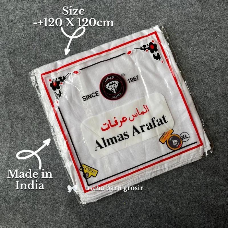 Sorban Putih Polos Almas Arafat Persegi Sorban Habib Luthfi / Sorban Almas Arafat