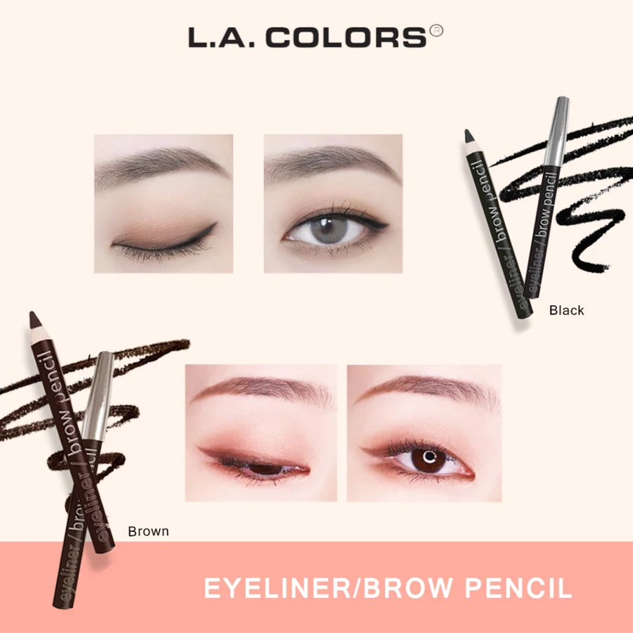 LA Colors Eyeliner Brow Pencil - Free Rautan Pensil