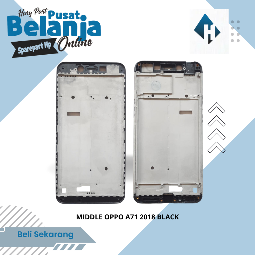 MIDDLE FRAME OPPO A71 2018 BLACK / TULANGAN OPPO A71 2018 / RANGKA TENGAH OPPO A71 2018