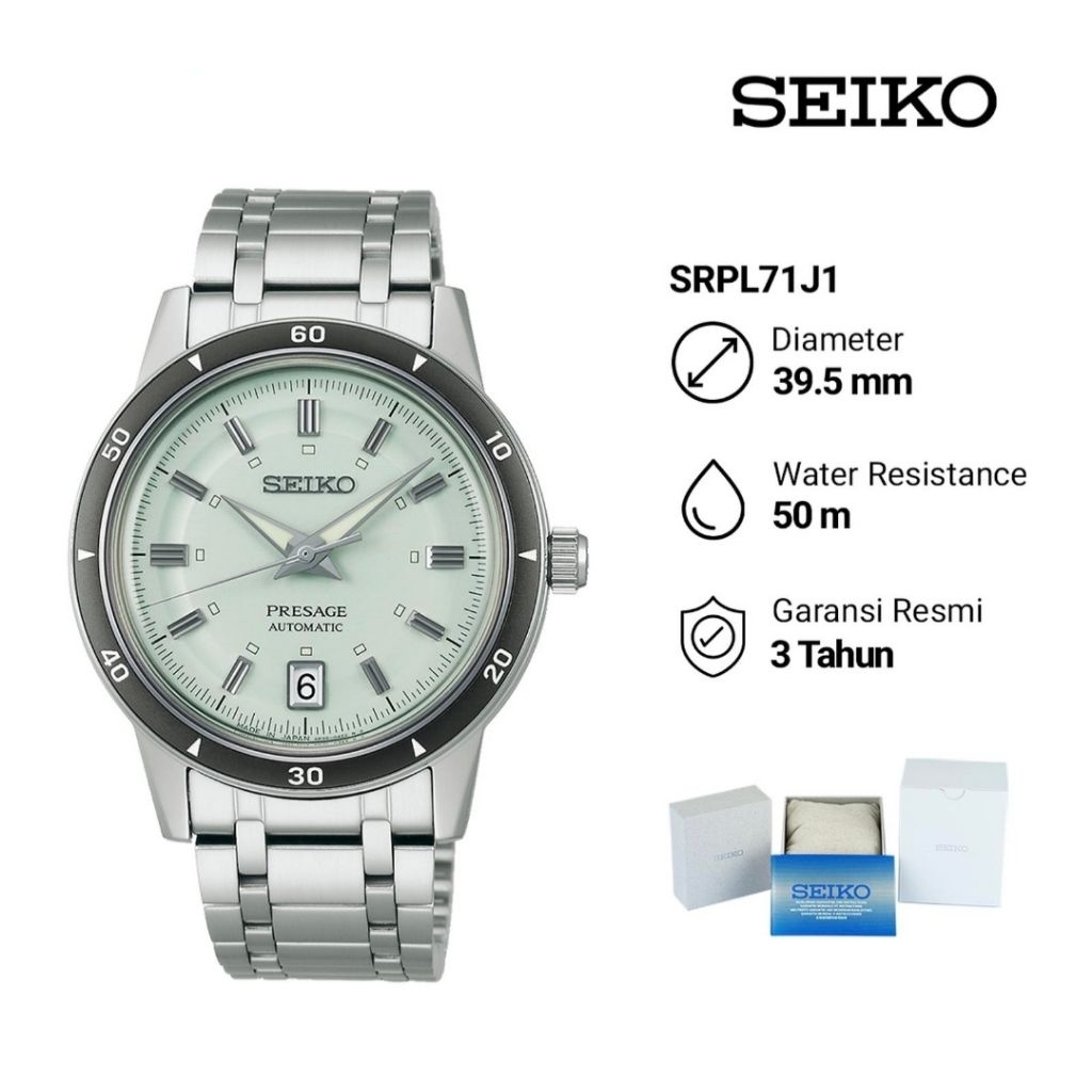 Seiko Presage Style60's SRPL71J1 Automatic Jam Tangan Pria Original