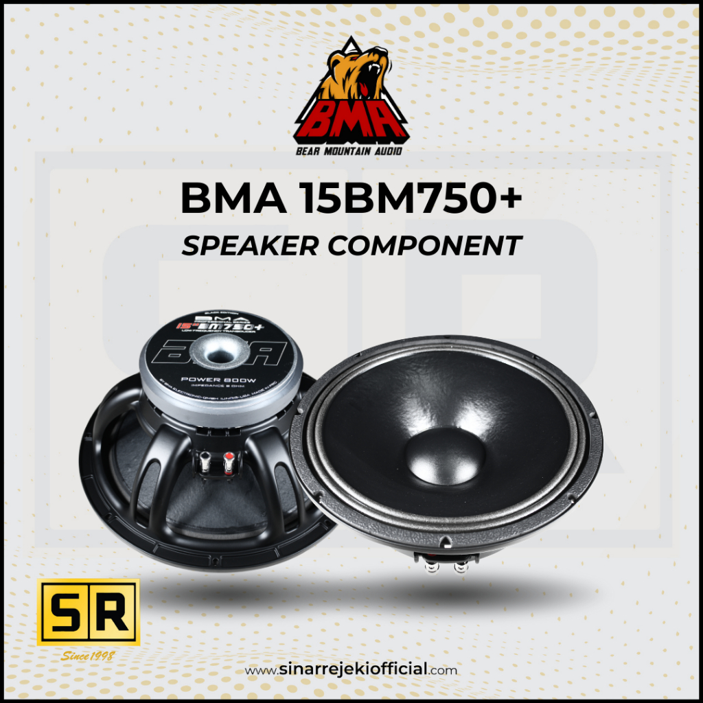 Speaker Component BMA 15BM750+ 15 Inch / Speker komponen BMA Inci