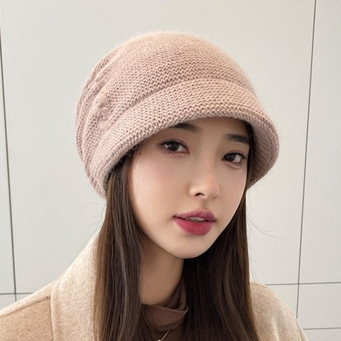 Topi Musim Dingin Modis Topi Rajut Musim Dingin Bulu Kelinci Asli Topi Beanie Musim Dingin Wanita De