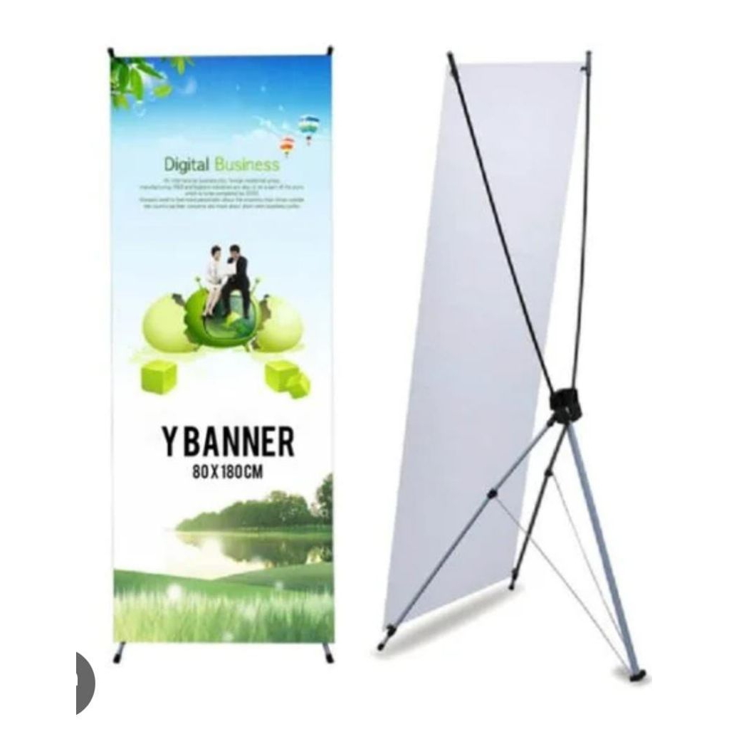 Paket Y Banner Fiber ukuran 60cm x 160cm yang lebih koko dan elegan