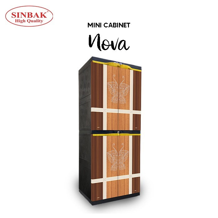 LEMARI PAKAIAN SINBAK MINI CABINET KACA DAN NON KACA