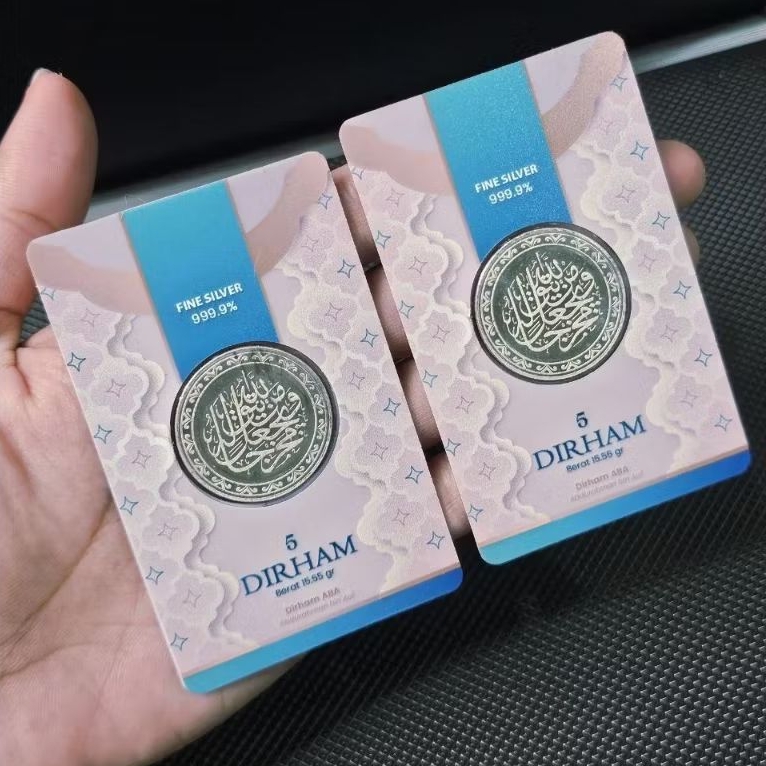 5 Dirham ABA Perak Batangan Koin Perak 15,55 Gram Fine Silver