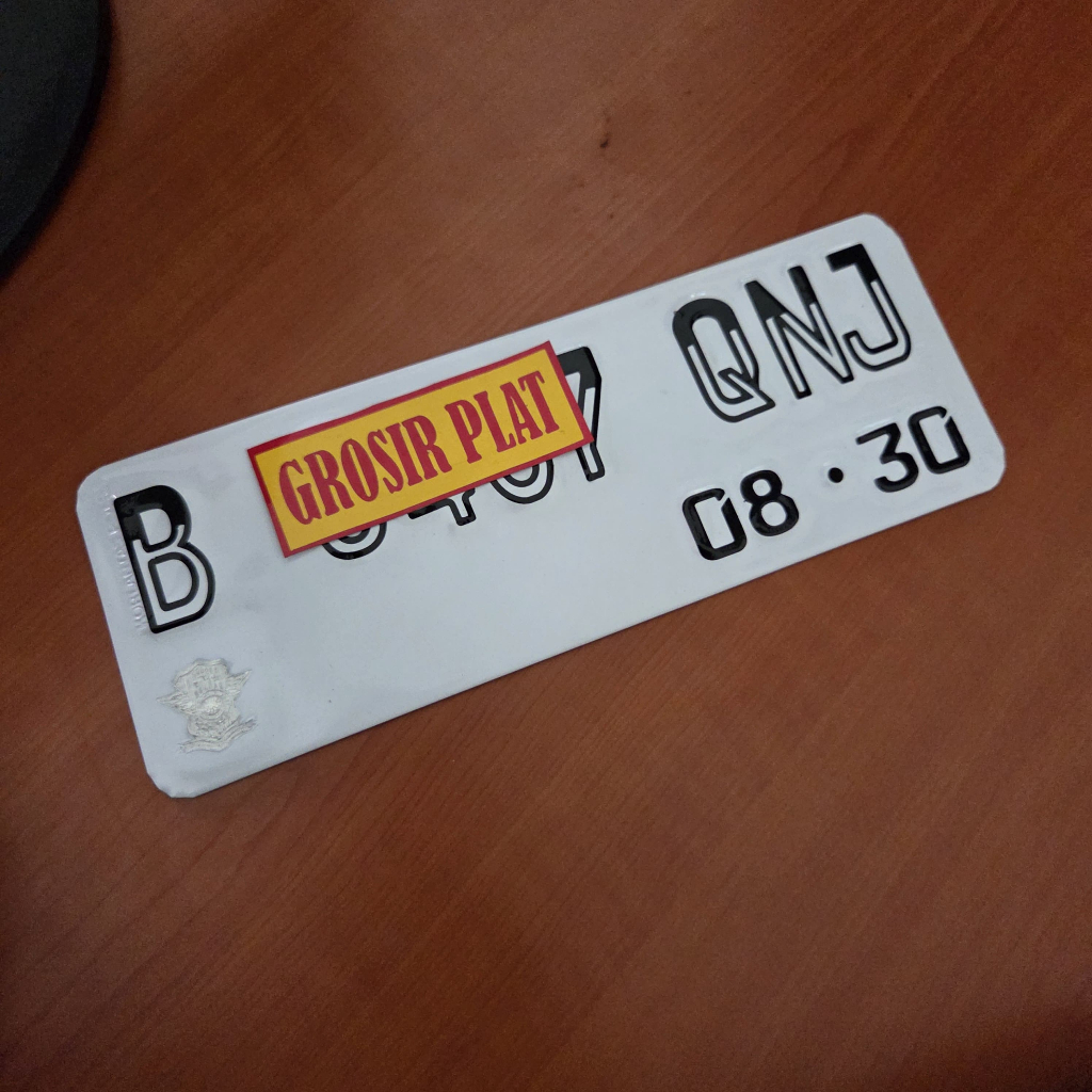 Plat Motor baut Tanam - Logo Korlantas - Plat Baut Tanam - Plat Motor Standar Samsat - Plat Motor - 