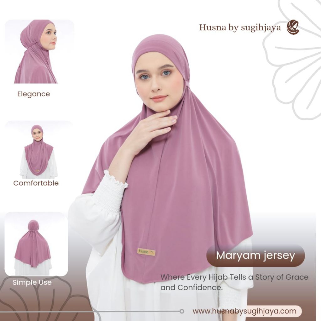 Maryam Bergo tali jersey by Husna
