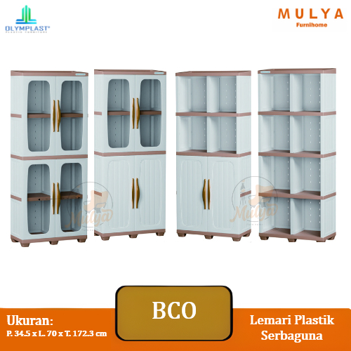 Lemari Buku Plastik Serbaguna Olymplast/ Book Cabinet Olymplast BCO [GOSEND]