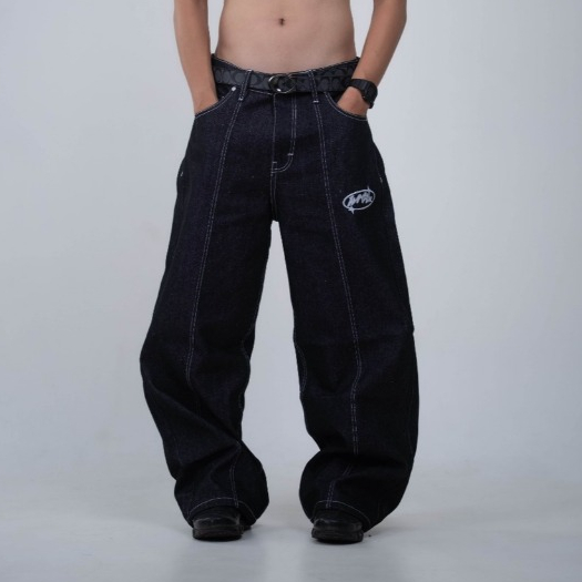 Wp Company - BAGGY Pants Black Coien| Celana Panjang Pria