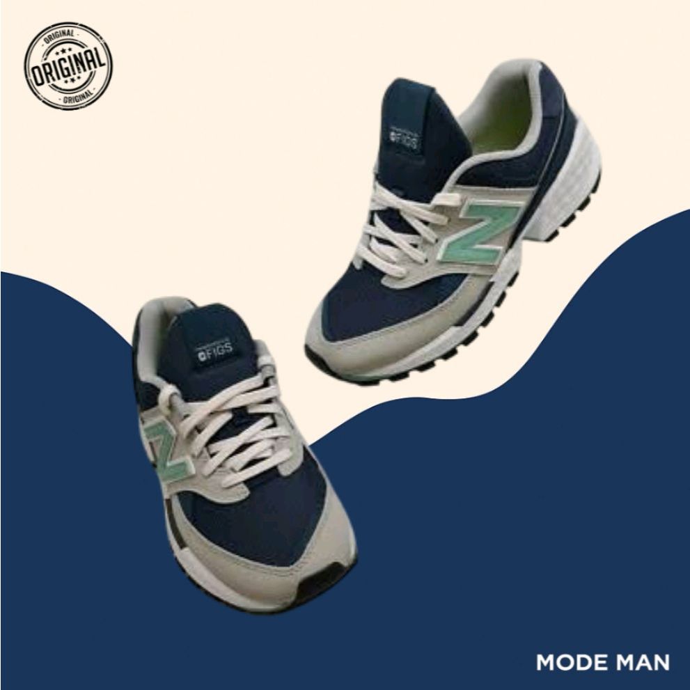 FIGS New Balance 574S Limited Edition Men's – Sepatu Sneakers Pria, Sneakers Premium Kulit & Suede, 