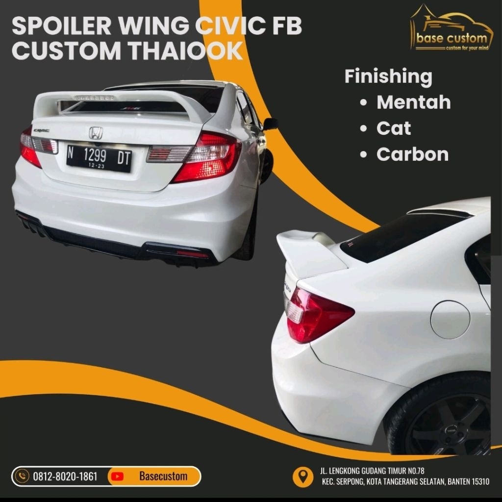 Spoiler Wing Civic Fb custom - Thailook