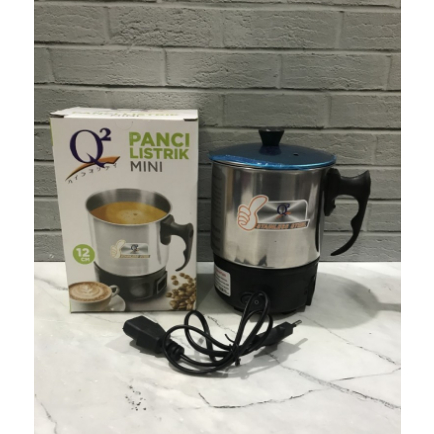 Mug Listrik / Panci Listrik /  Teko Listrik Stainless Steel Pemanas Air 800ml Q2 8011 low watt